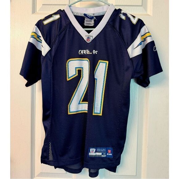 Youth Ladainian Tomlinson #21 San Diego Chargers Reebok Authentic NFL Jersey M - Picture 1 of 9